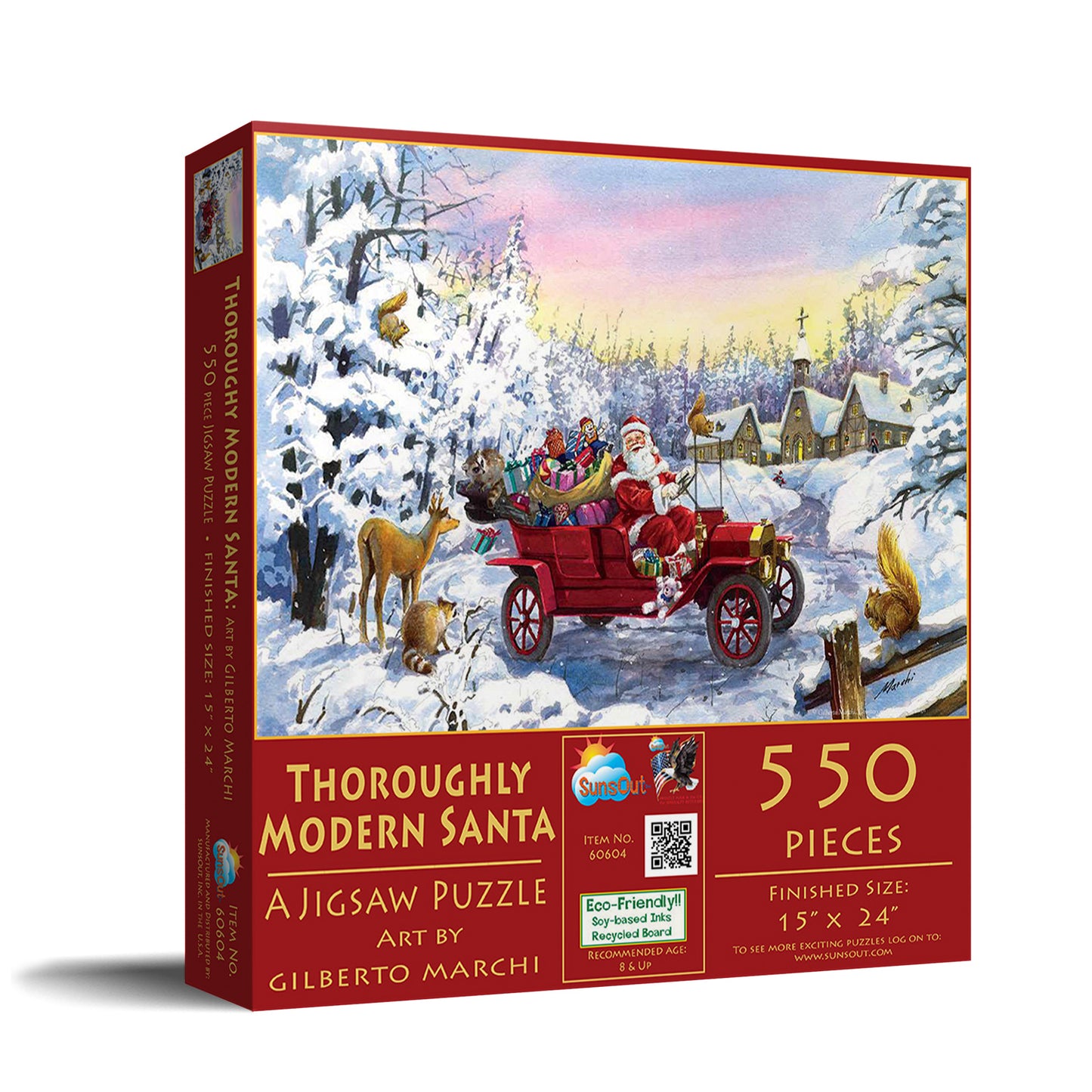 Thoroughly Modern Santa - 550 Piece Jigsaw Puzzle