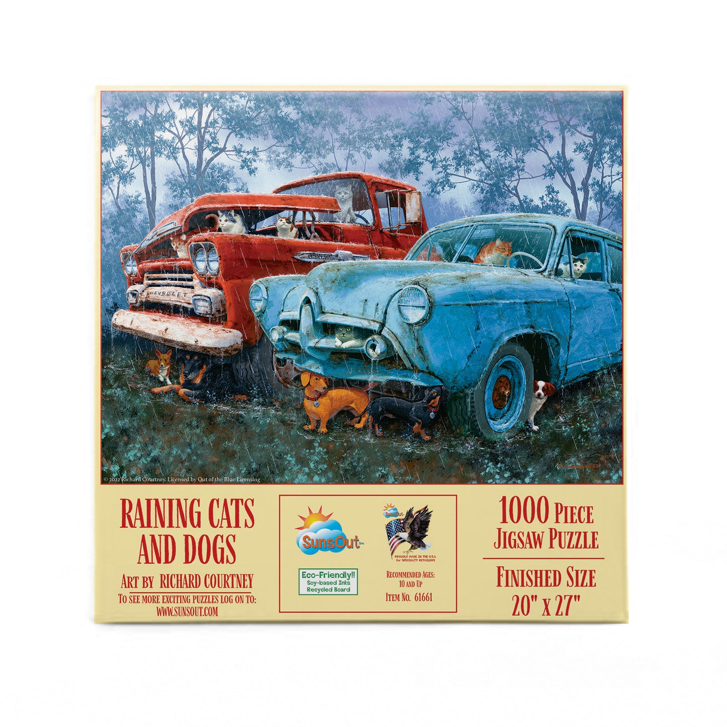 Raining Cats and Dogs - 1000 Piece Jigsaw Puzzle