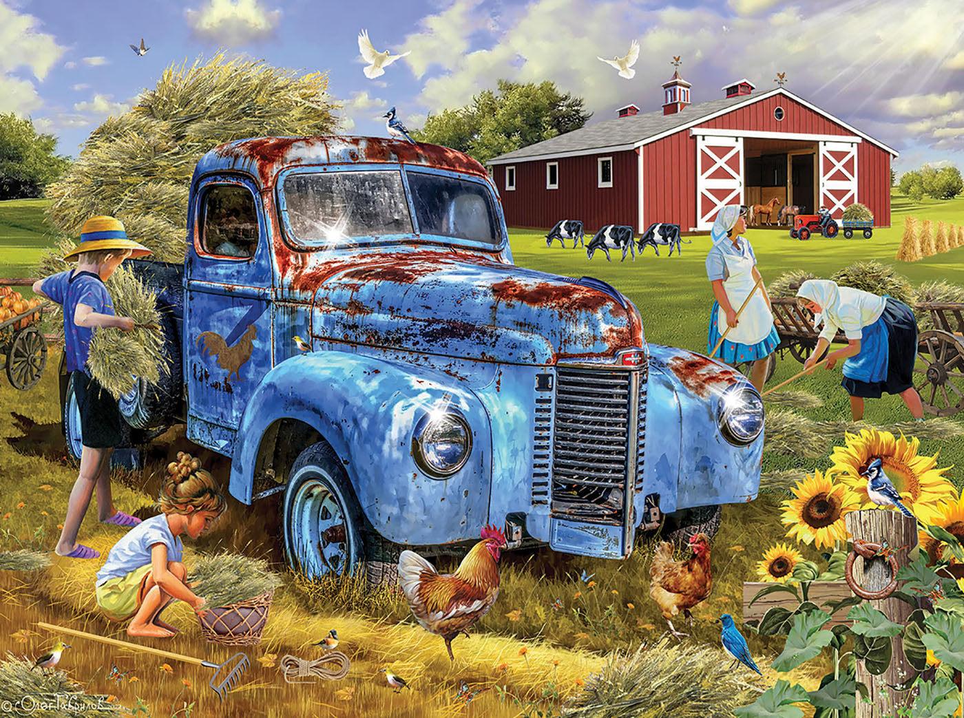 Hay Harvesting - 500 Piece Jigsaw Puzzle