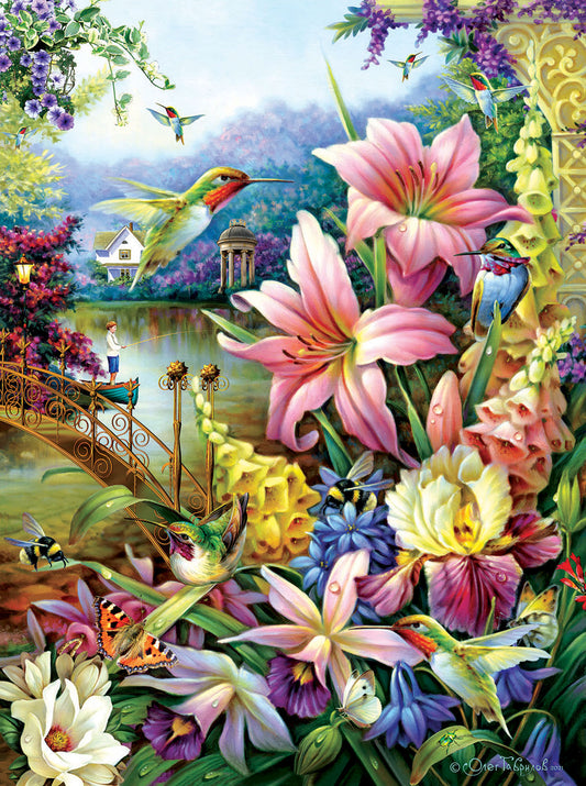 Garden by the River - 1000 Piece Jigsaw Puzzle