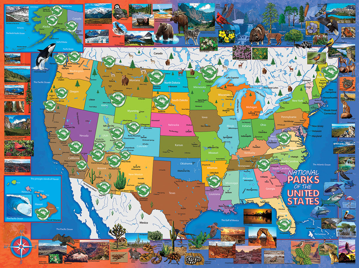 National Parks of the USA - 1000 Piece Jigsaw Puzzle