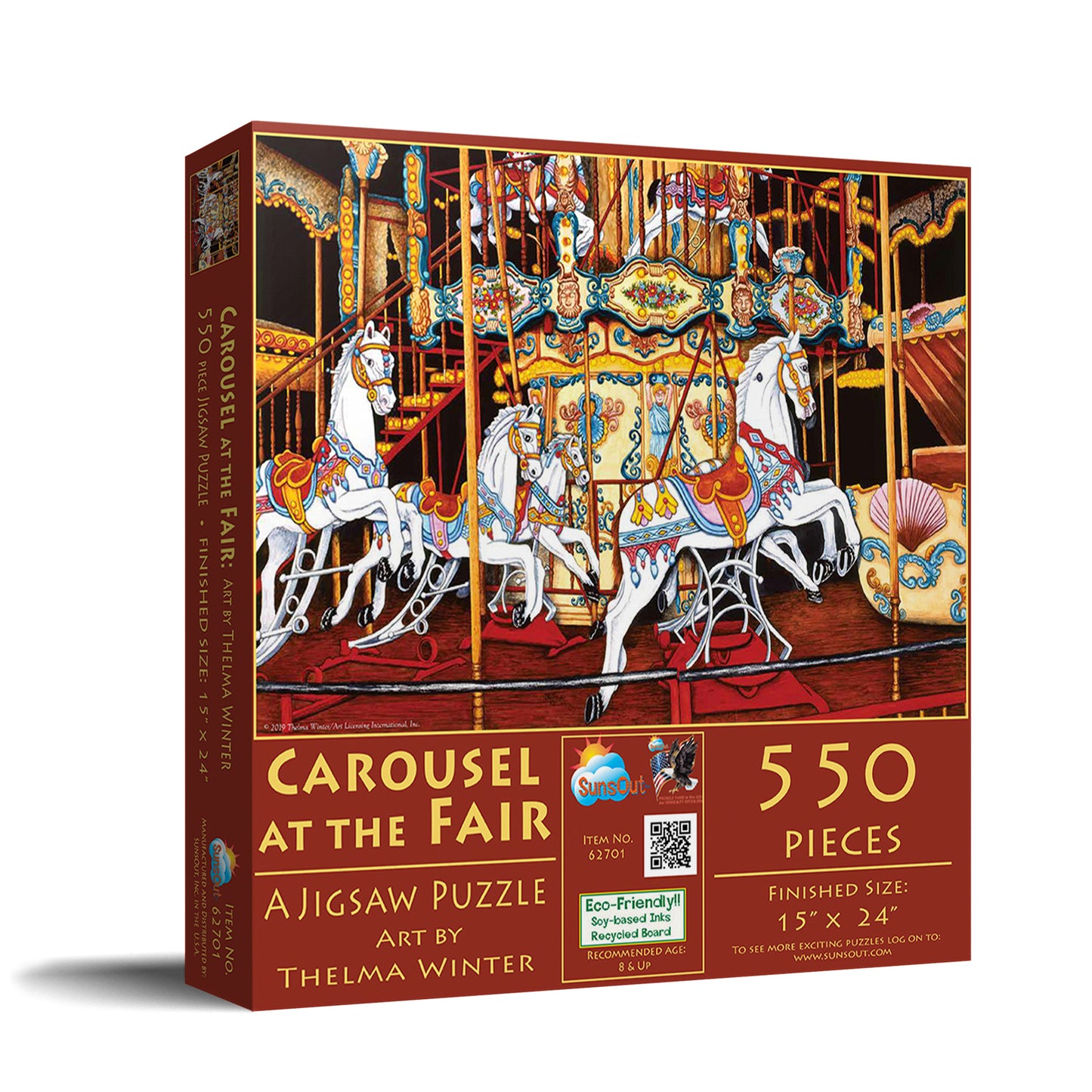 Carousel at the Fair - 550 Piece Jigsaw Puzzle