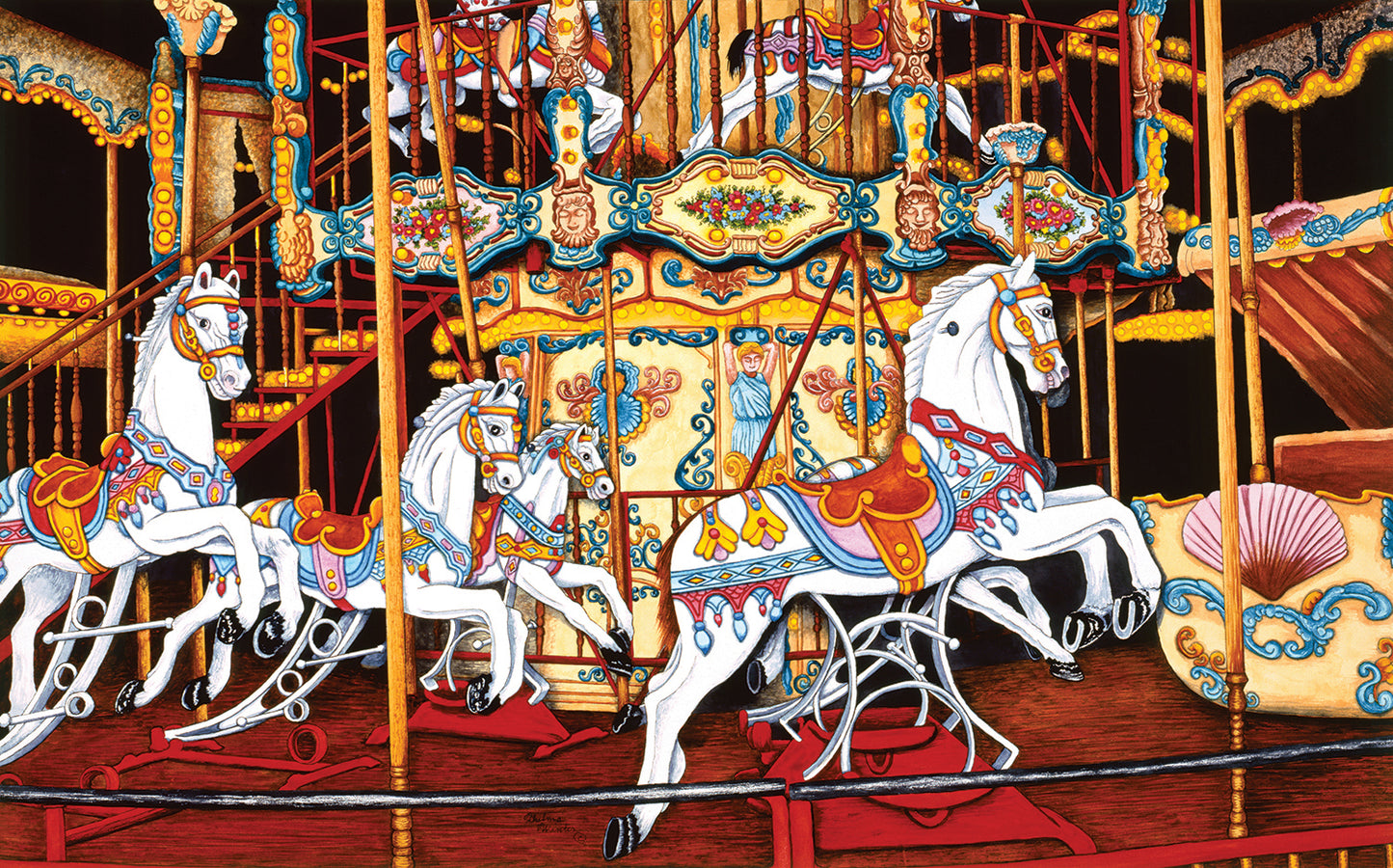 Carousel at the Fair - 550 Piece Jigsaw Puzzle