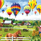 Balloons Over Fields - 500 Piece Jigsaw Puzzle