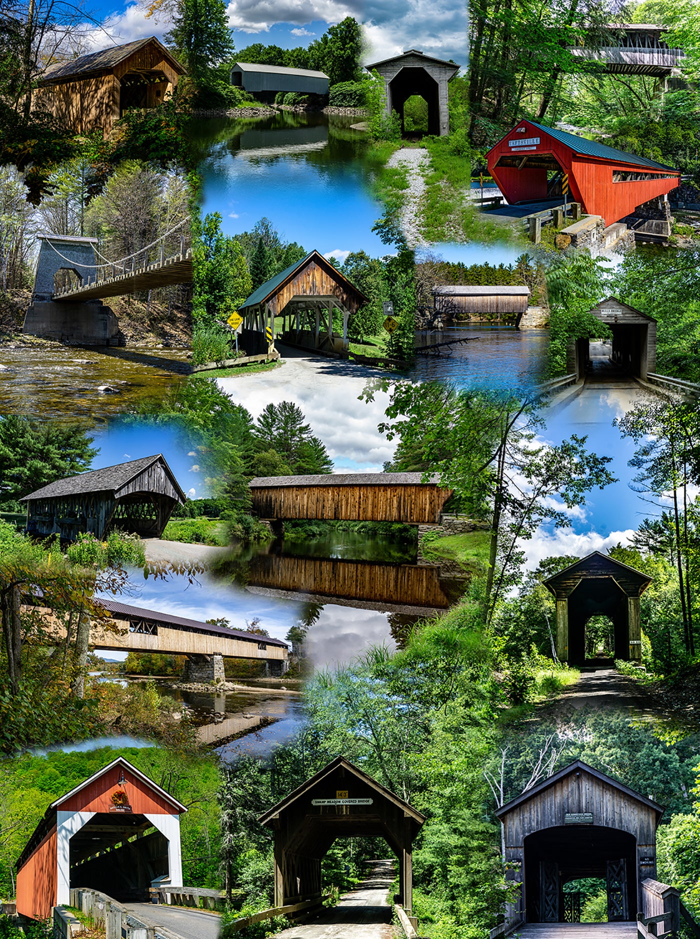 Covered Bridges of New England - 1000 Piece Jigsaw Puzzle