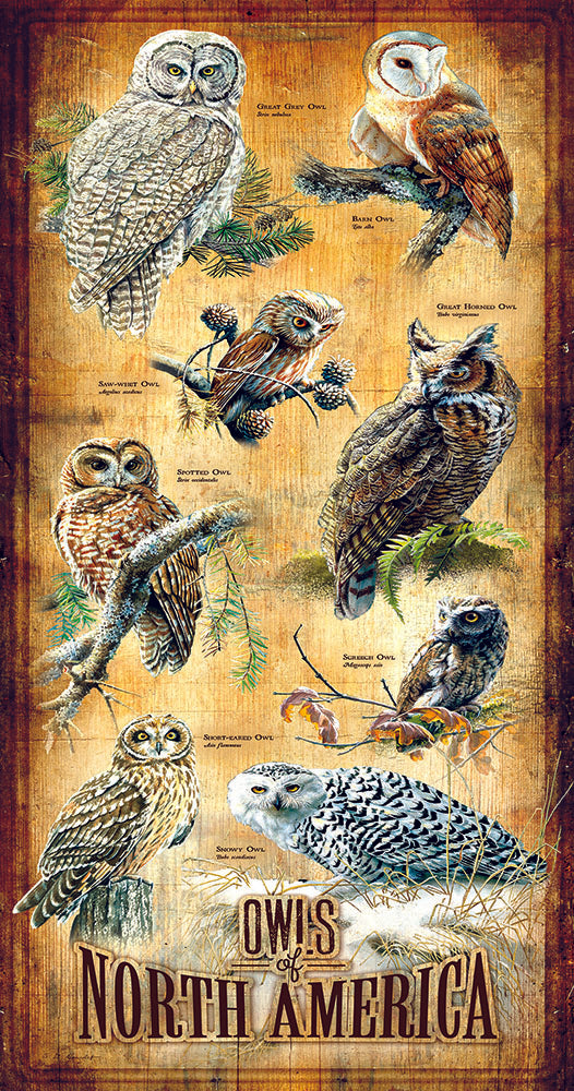 Owls of North America - 500 Piece Jigsaw Puzzle