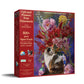 Cats and Flowers Four Chinoiserie - 500 Large Piece Jigsaw Puzzle