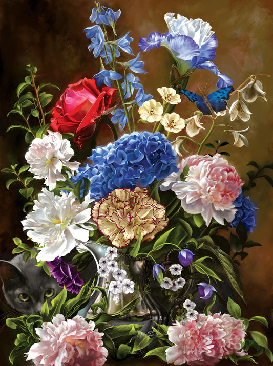 Bouquet in Blue - 1000 Piece Jigsaw Puzzle