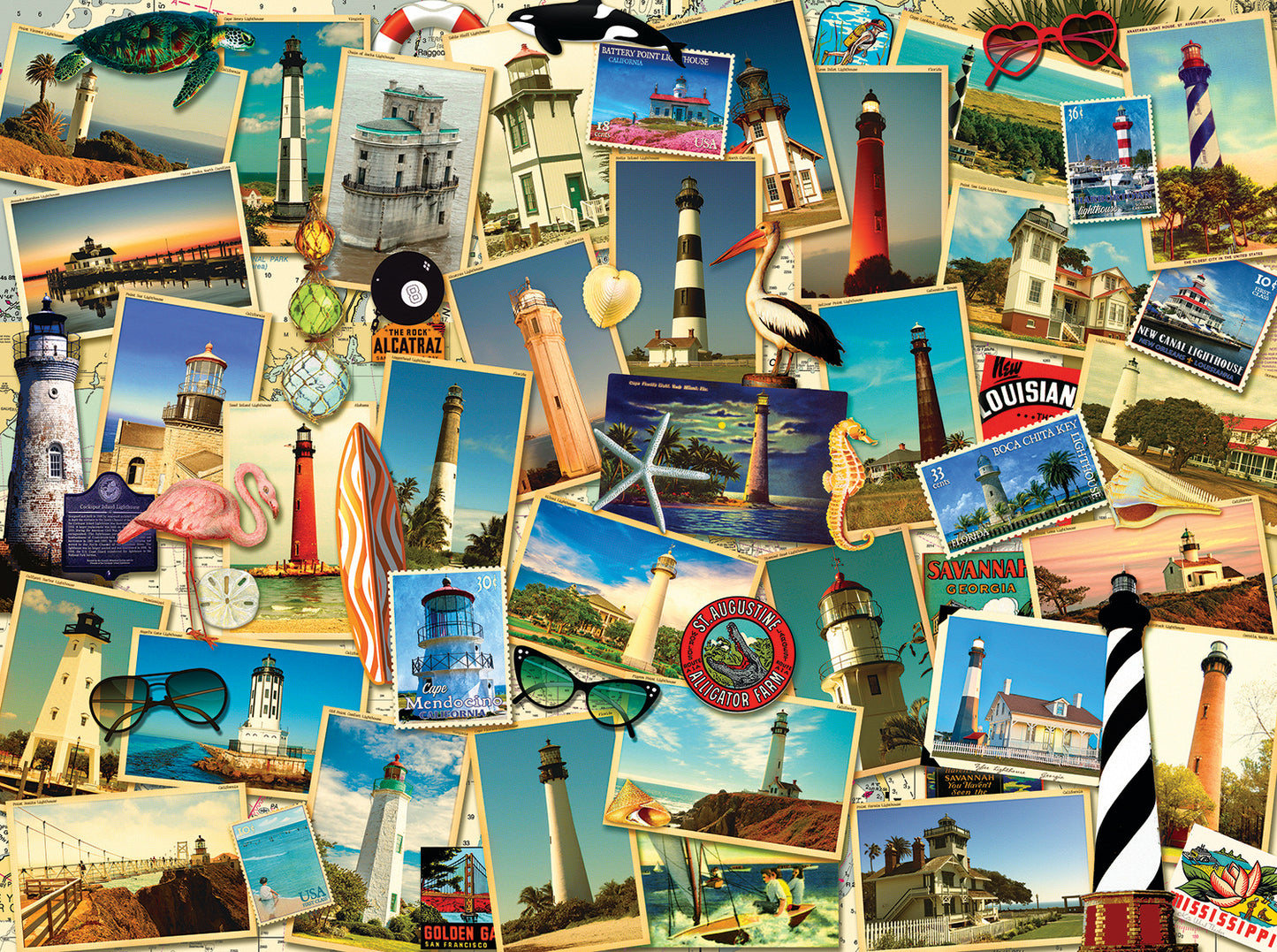 Southern Lighthouses - 1000 Piece Jigsaw Puzzle