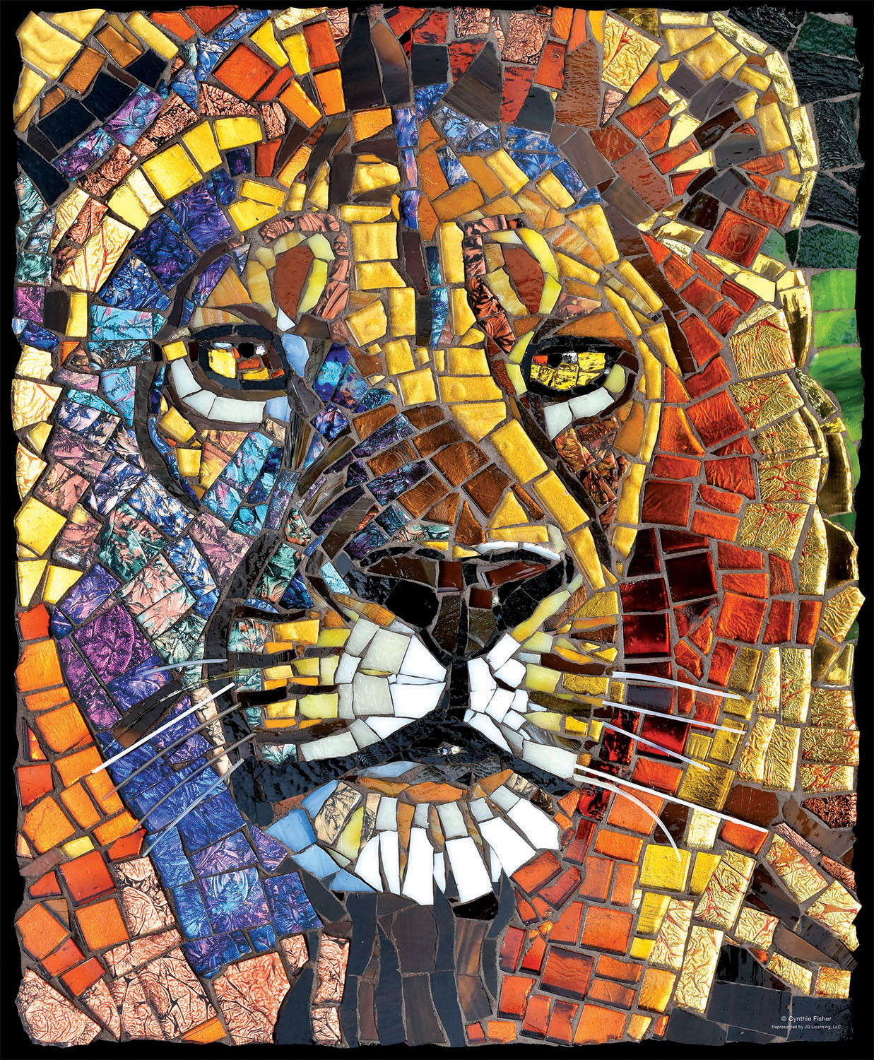 Stained Glass Lion - 1000 Piece Jigsaw Puzzle