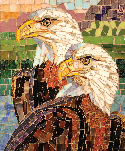 Stained Glass Eagles - 1000 Piece Jigsaw Puzzle