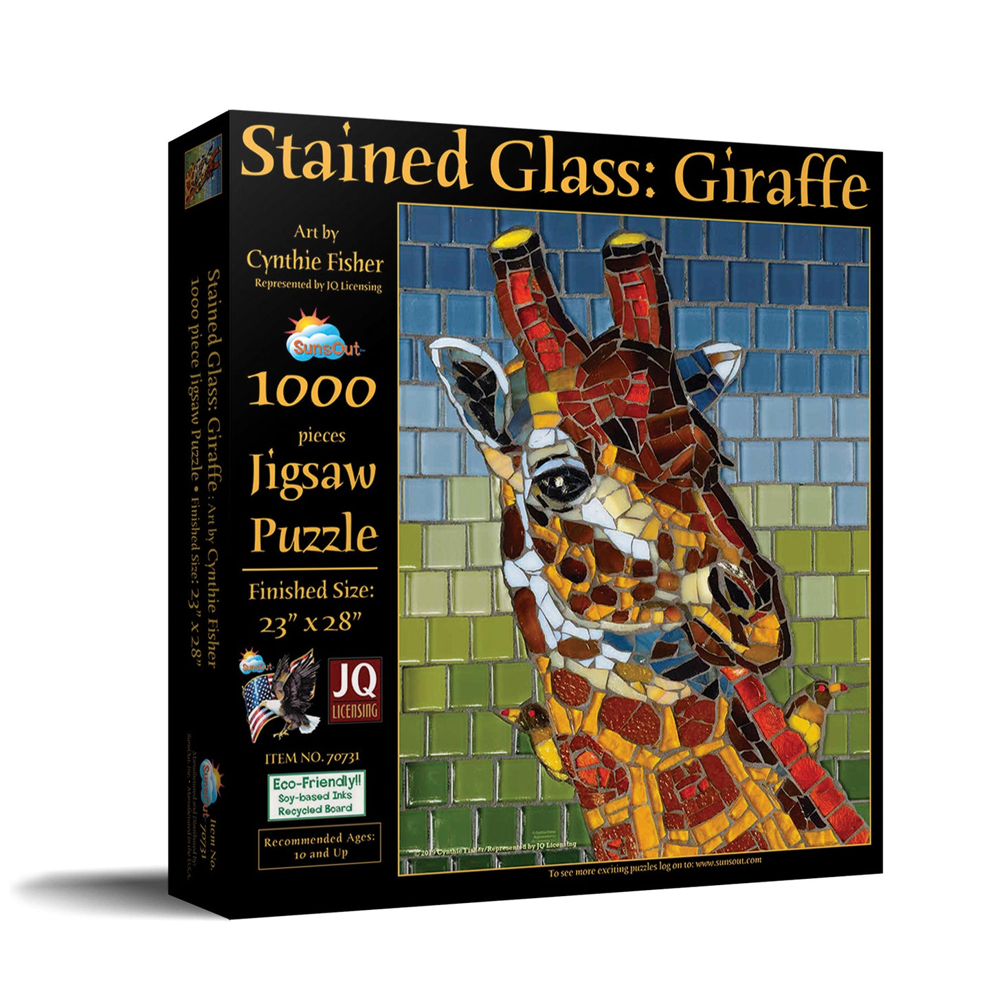 Stained Glass Giraffe - 1000 Piece Jigsaw Puzzle