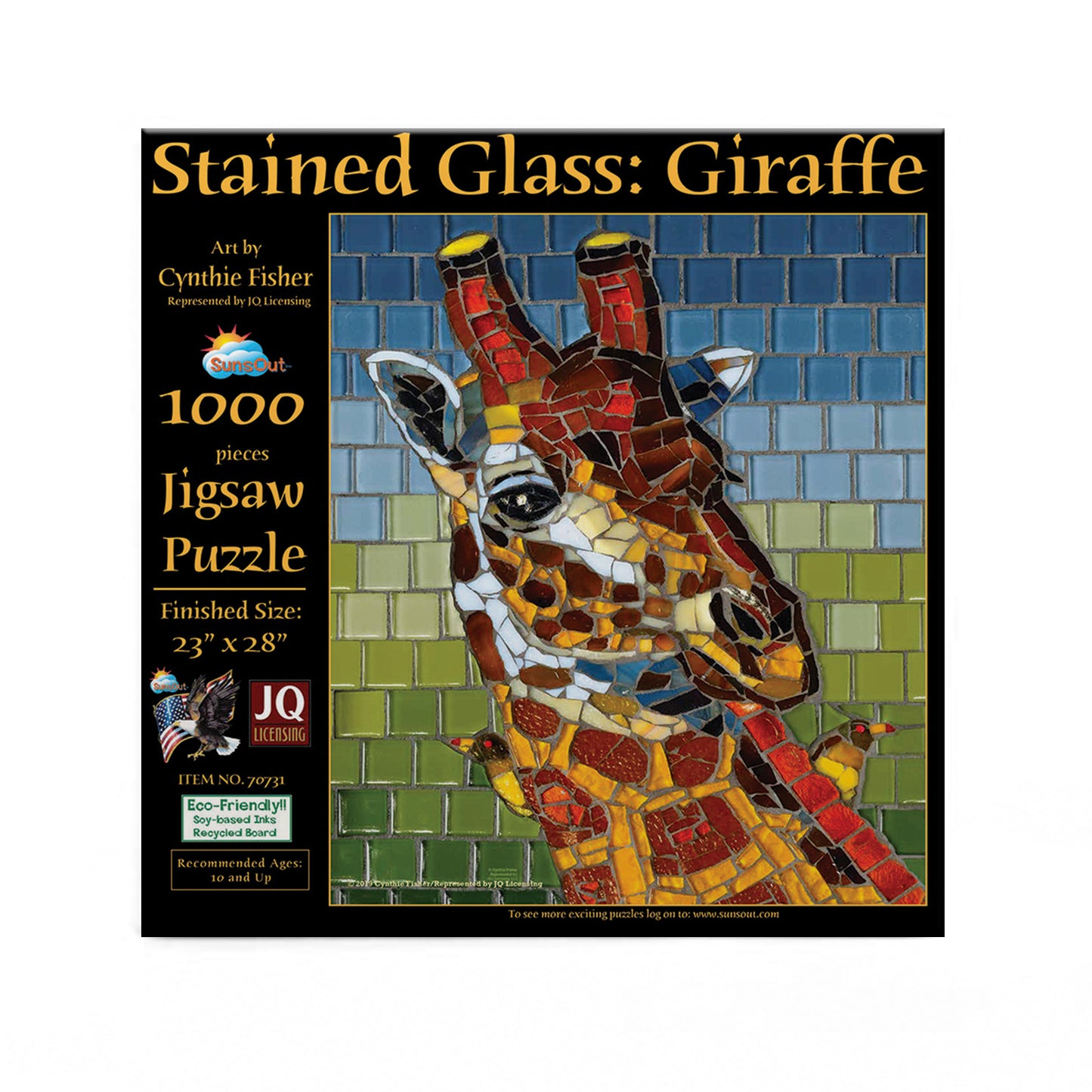 Stained Glass Giraffe - 1000 Piece Jigsaw Puzzle