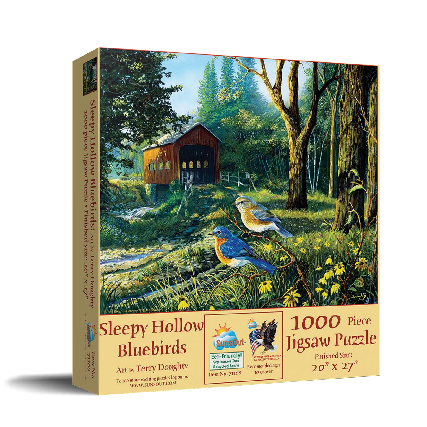 Sleepy Hollow Blue Birds - 1000 Piece Jigsaw Puzzle