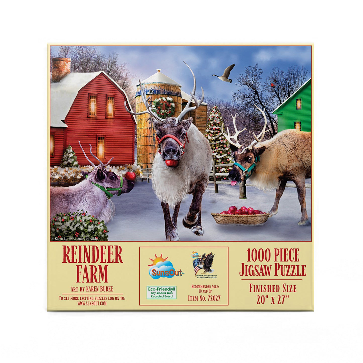 Reindeer Farm - 1000 Piece Jigsaw Puzzle