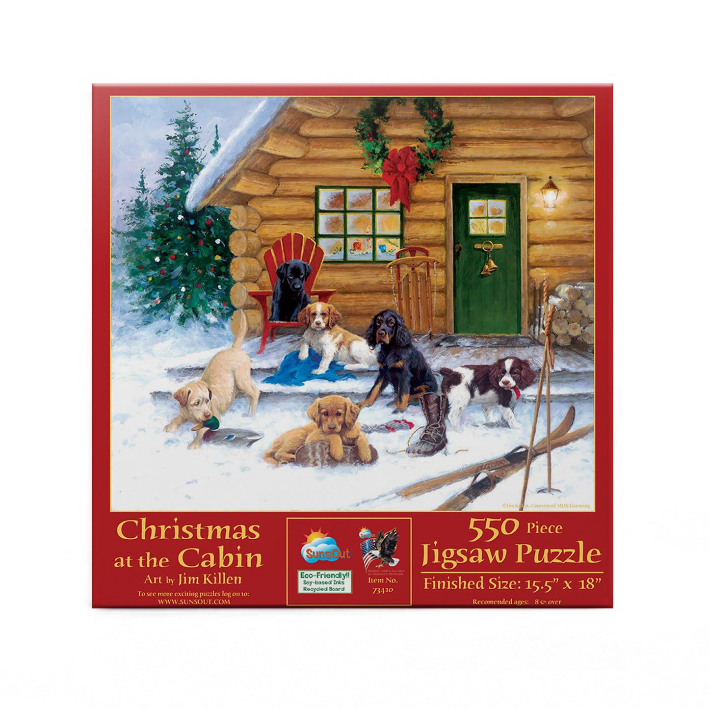 Christmas at The Cabin - 550 Piece Jigsaw Puzzle