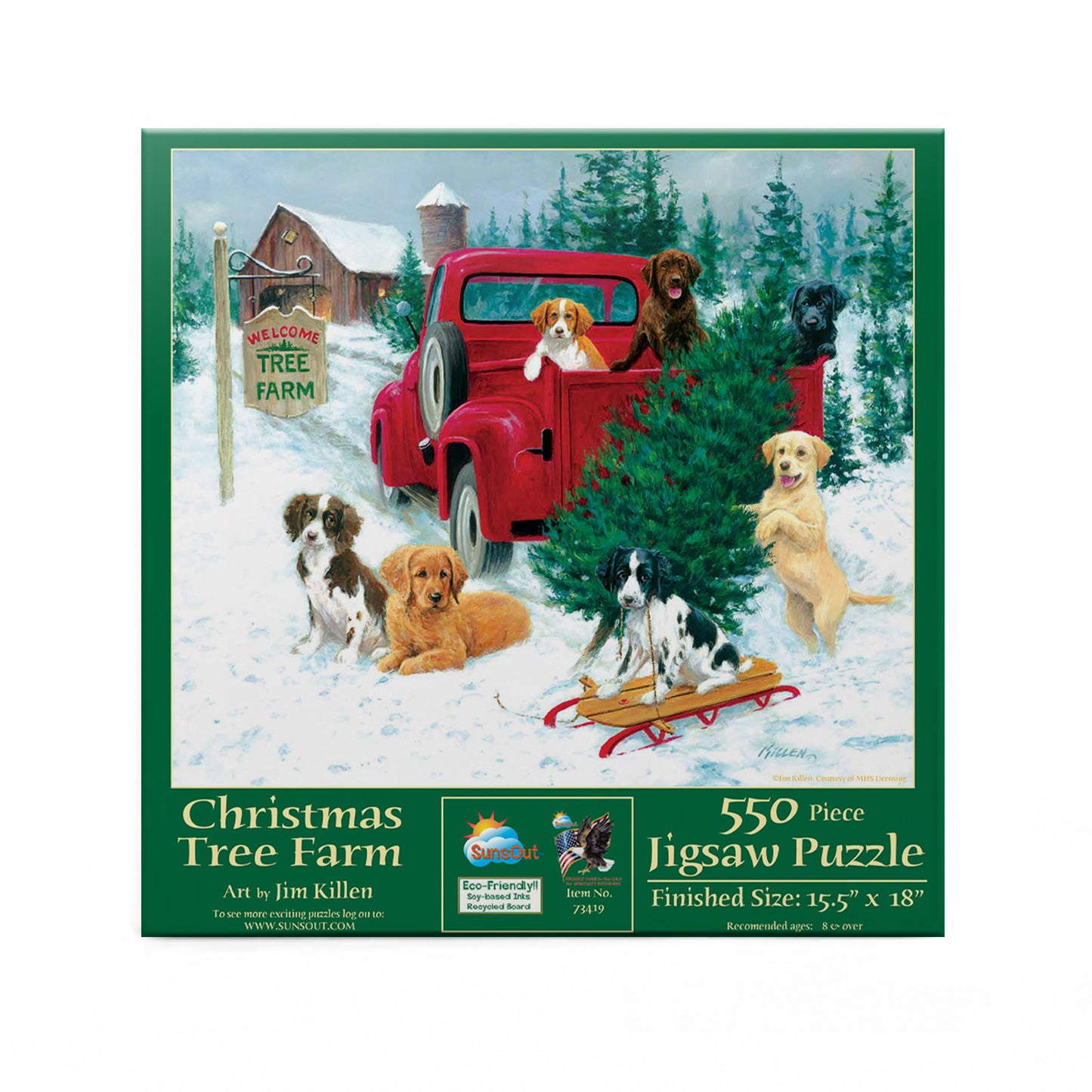 Christmas Tree Farm - 550 Piece Jigsaw Puzzle