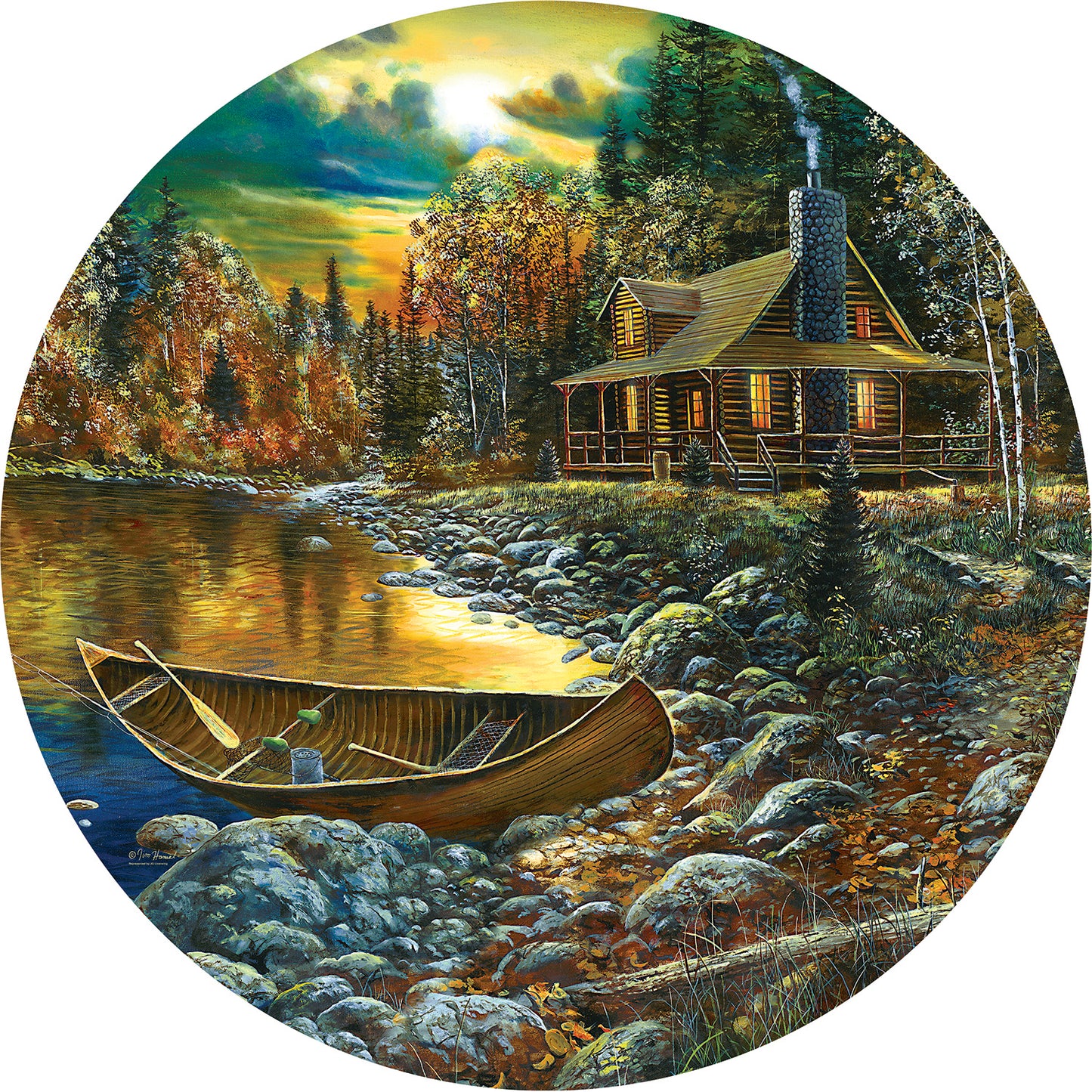 Fall Cabin - 500 Piece Jigsaw Puzzle