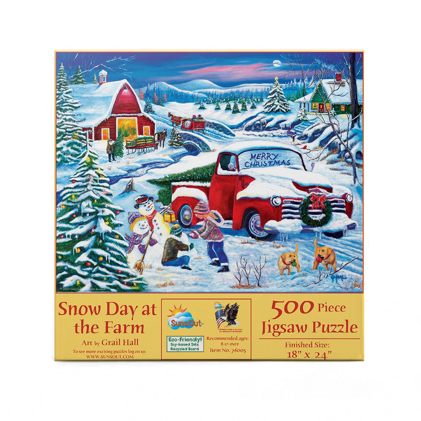 Snow Day at the Farm - 500 Piece Jigsaw Puzzle