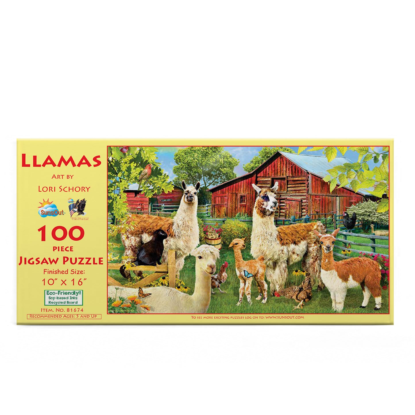 Llamas - 100 Piece Jigsaw Puzzle