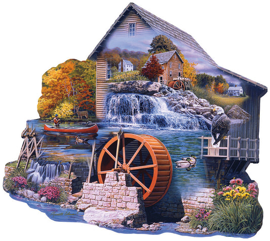 The Old Mill Stream - Shaped 1000 Piece Jigsaw Puzzle