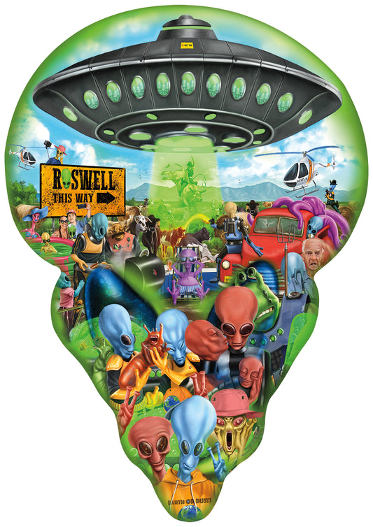 Roswell This Way - Shaped 750 Piece Jigsaw Puzzle