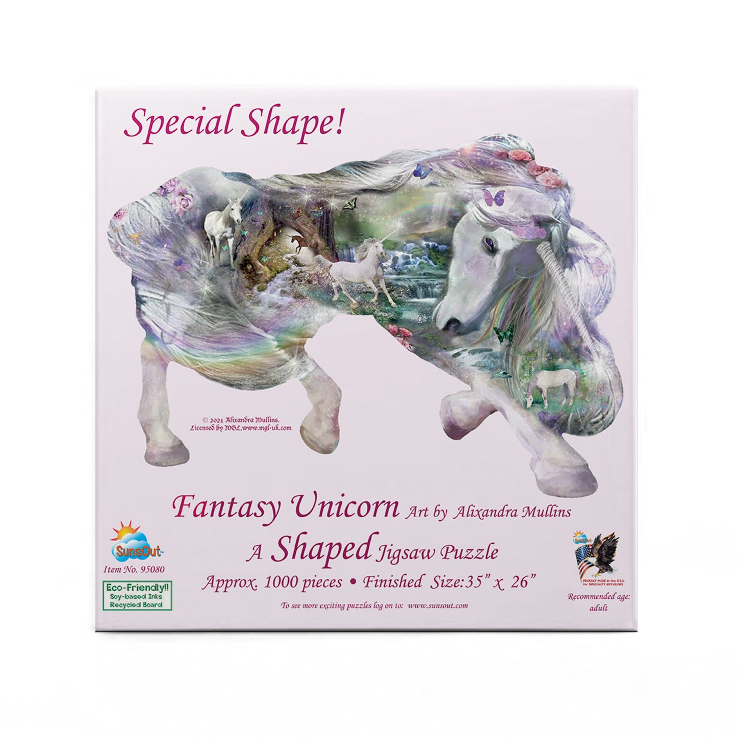 Fantasy Unicorn - Shaped 1000 Piece Jigsaw Puzzle