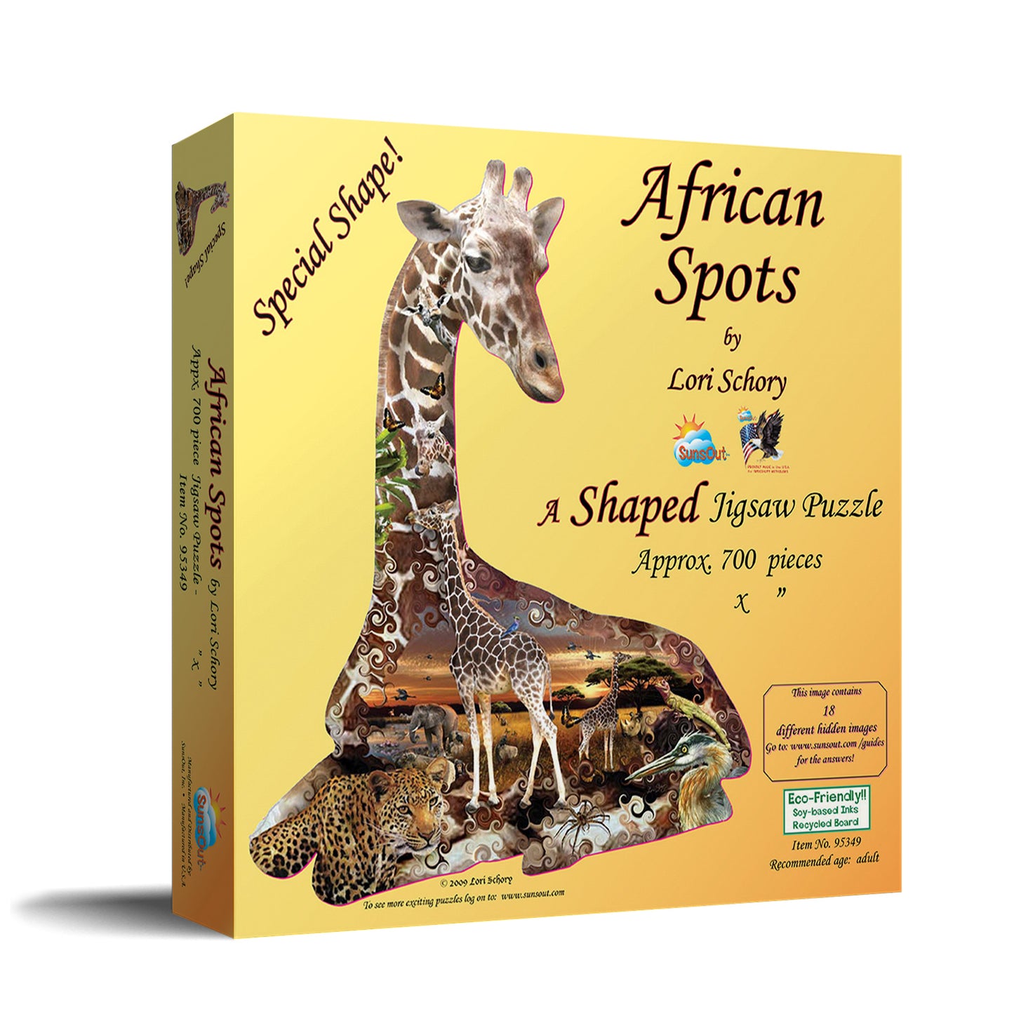 African Spots - Shaped 700 Piece Jigsaw Puzzle