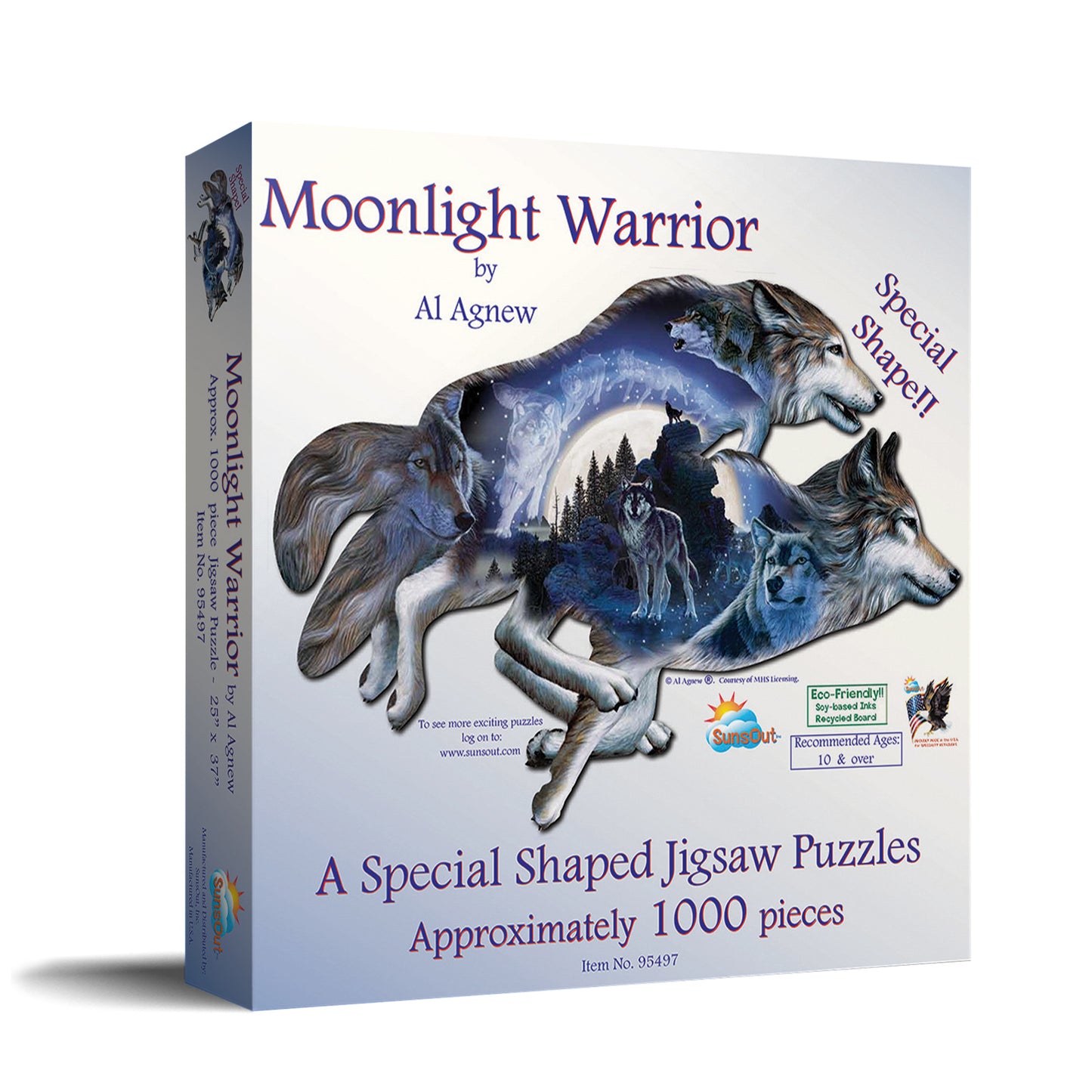 Moonlight Warrior - Shaped 1000 Piece Jigsaw Puzzle