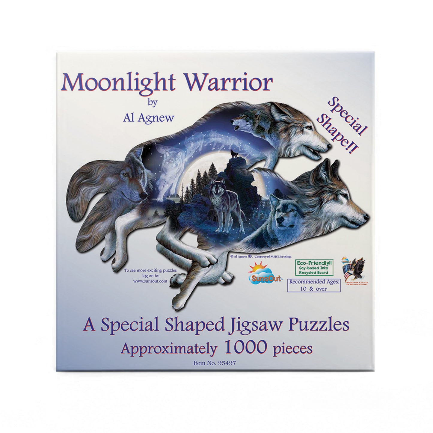 Moonlight Warrior - Shaped 1000 Piece Jigsaw Puzzle