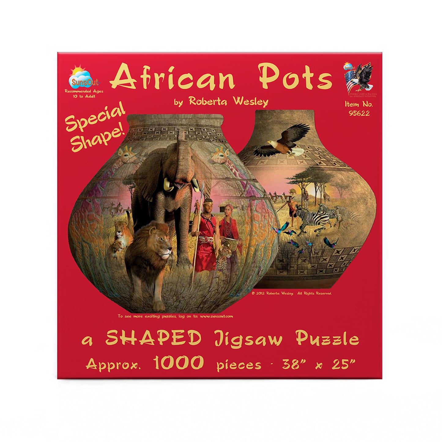 African Pots - Shaped 1000 Piece Jigsaw Puzzle
