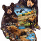 Bear Family Adventure - Shaped 1000 Piece Jigsaw Puzzle