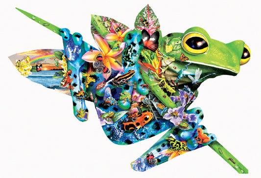 Paradise Frogs - Shaped 1000 Piece Jigsaw Puzzle