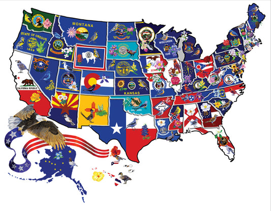 America the Beautiful - Shaped 600 Piece Jigsaw Puzzle