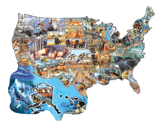 Wild America - Shaped 600 Piece Jigsaw Puzzle
