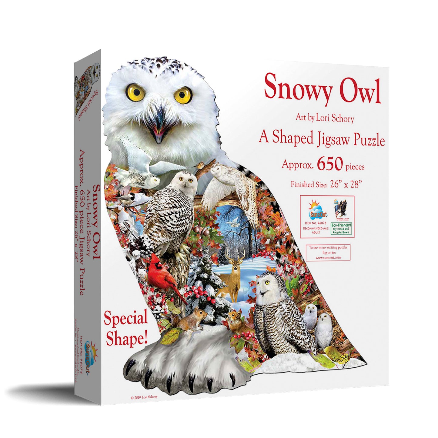 Snowy Owl - Shaped 650 Piece Jigsaw Puzzle
