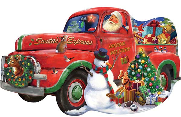 Santa Express Special Delivery - Shaped 1000 Piece Jigsaw Puzzle