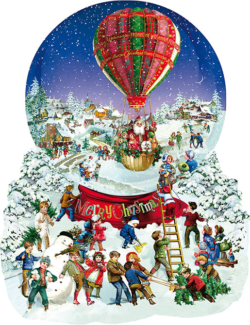 Old Fashioned Snow Globe - Shaped 1000 Piece Jigsaw Puzzle