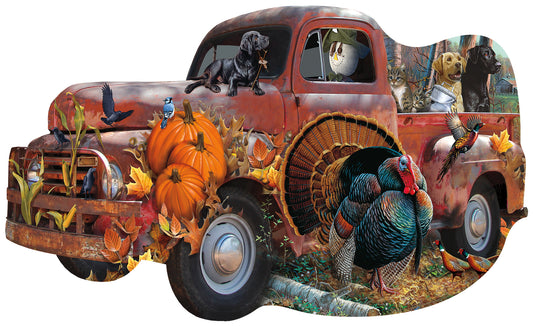 Harvest Truck - Shaped 1000 Piece Jigsaw Puzzle