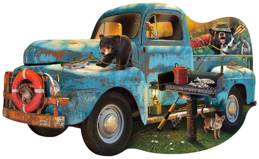 The Blue Truck - Shaped 1000 Piece Jigsaw Puzzle
