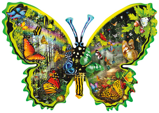 Butterfly Migration - Shaped 1000 Piece Jigsaw Puzzle