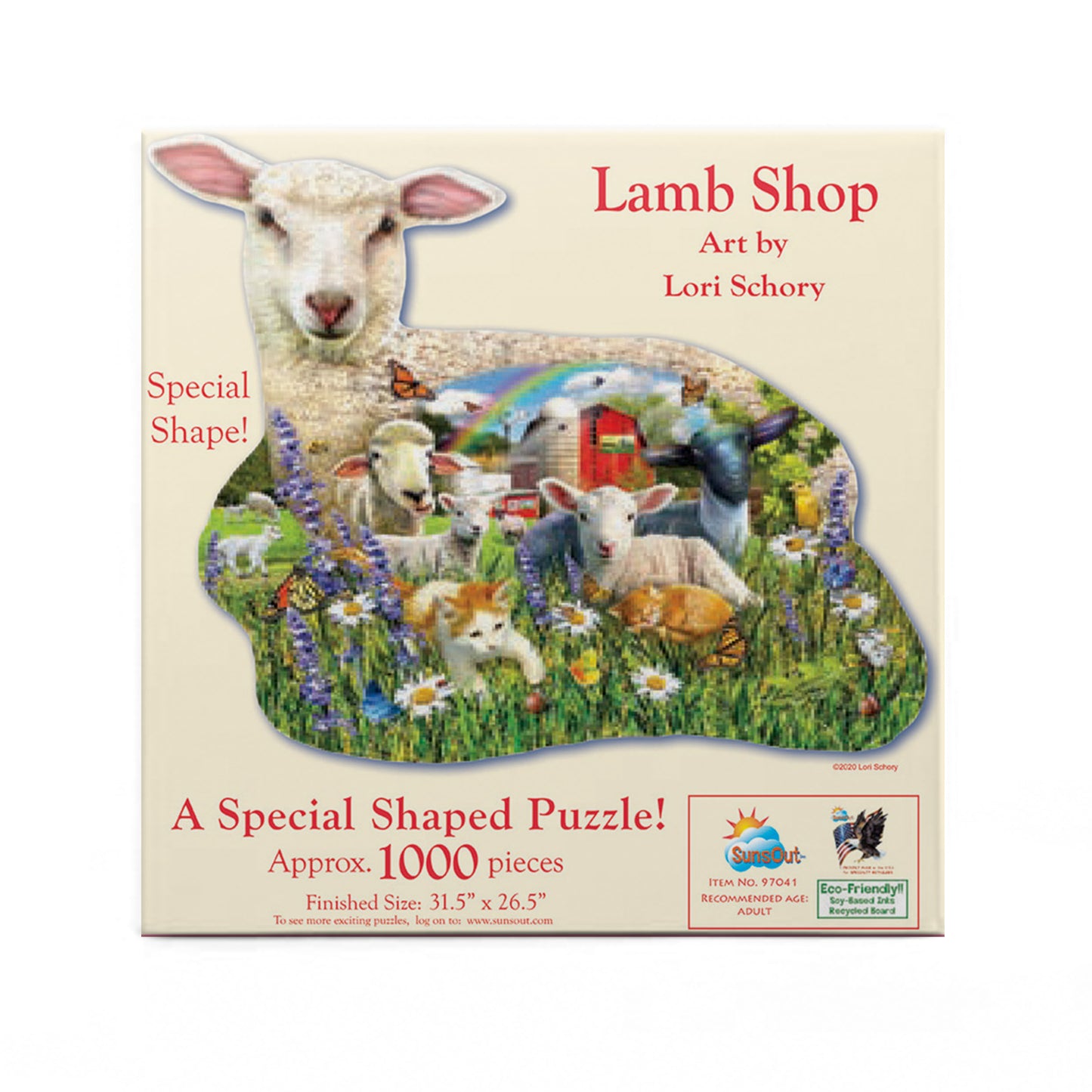Lamb Shop - Shaped 1000 Piece Jigsaw Puzzle
