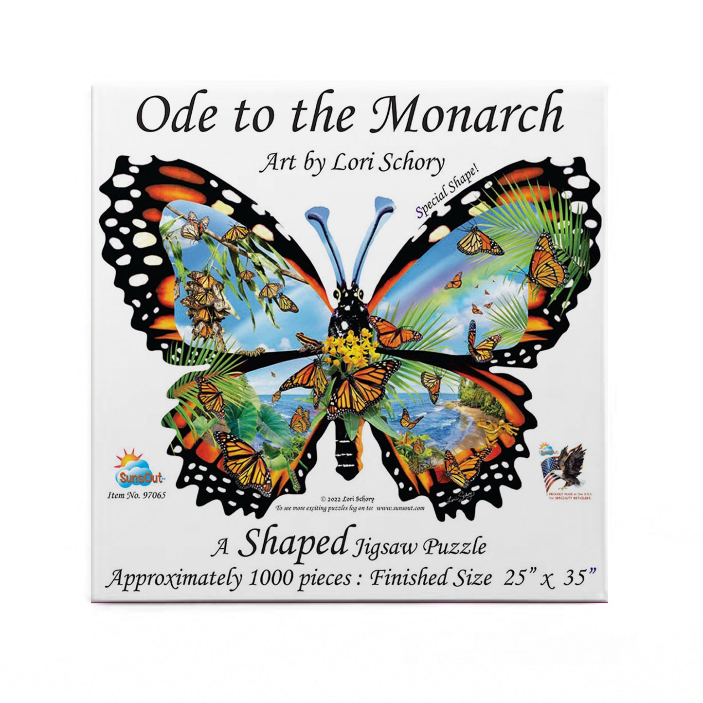 Ode to the Monarch - Shaped 1000 Piece Jigsaw Puzzle