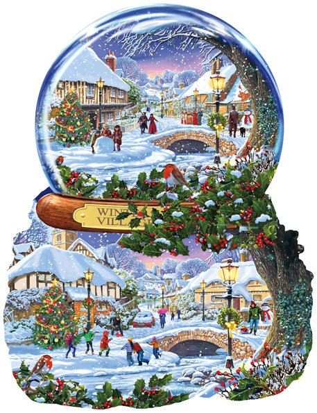 Winter Village - Shaped 1000 Piece Jigsaw Puzzle