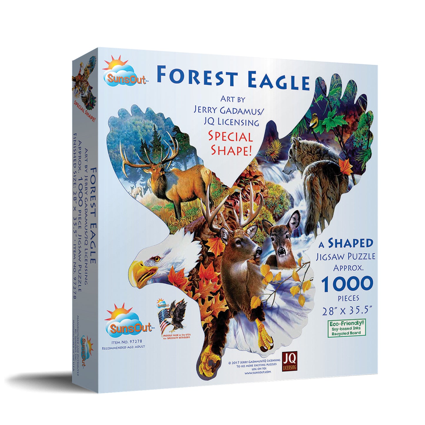 Forest Eagle - Shaped 1000 Piece Jigsaw Puzzle