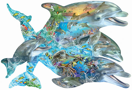 Song of the Dolphins - Shaped 1000 Piece Jigsaw Puzzle